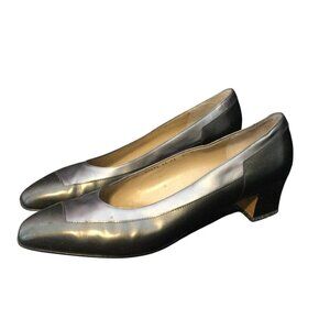 Salvatore Ferragamo Leather Low Heels Shoes Size 9B Made In Italy
